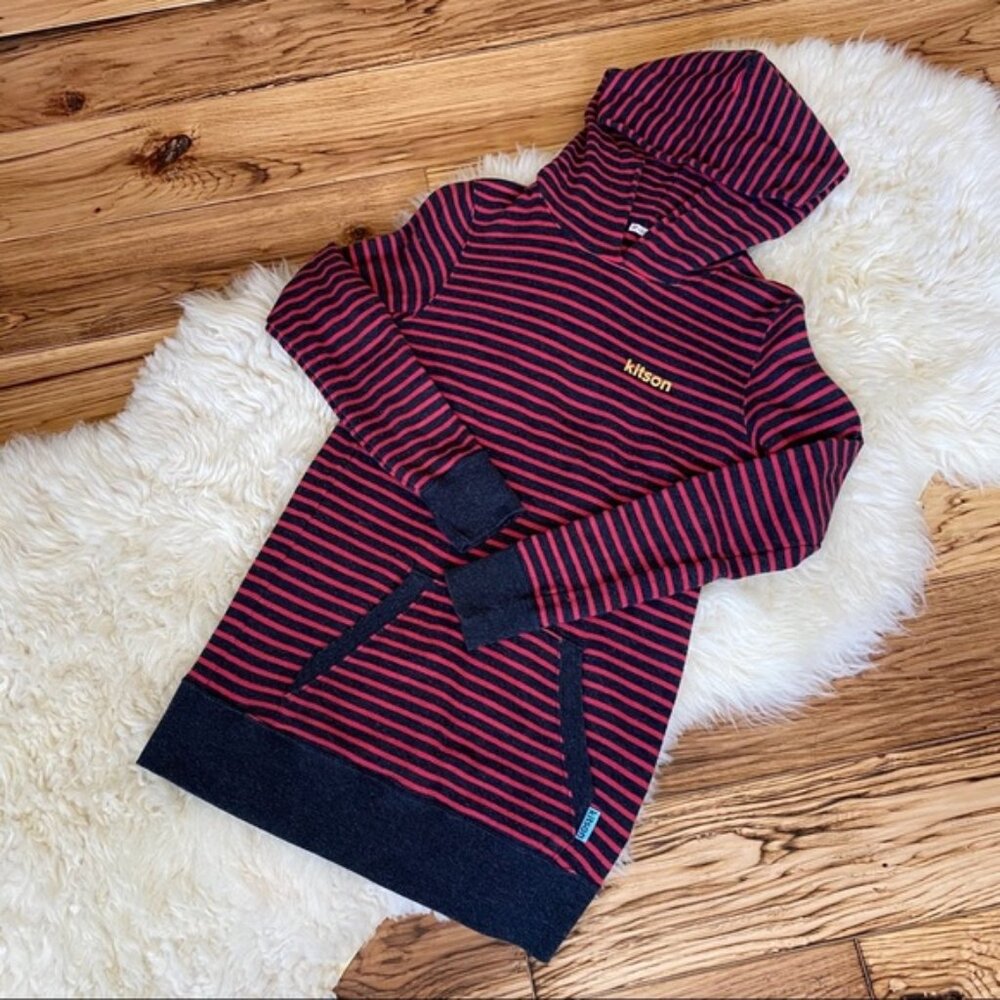 Uniqlo x Kitson knit striped long hoodie leggings length